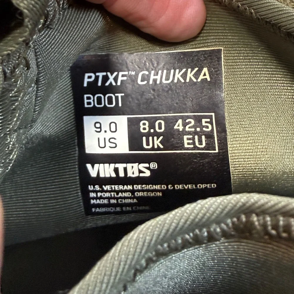 Viktos PTXF Chukka Boot Mens 9 Olive Drab Green Tactical Sneaker Streetwear